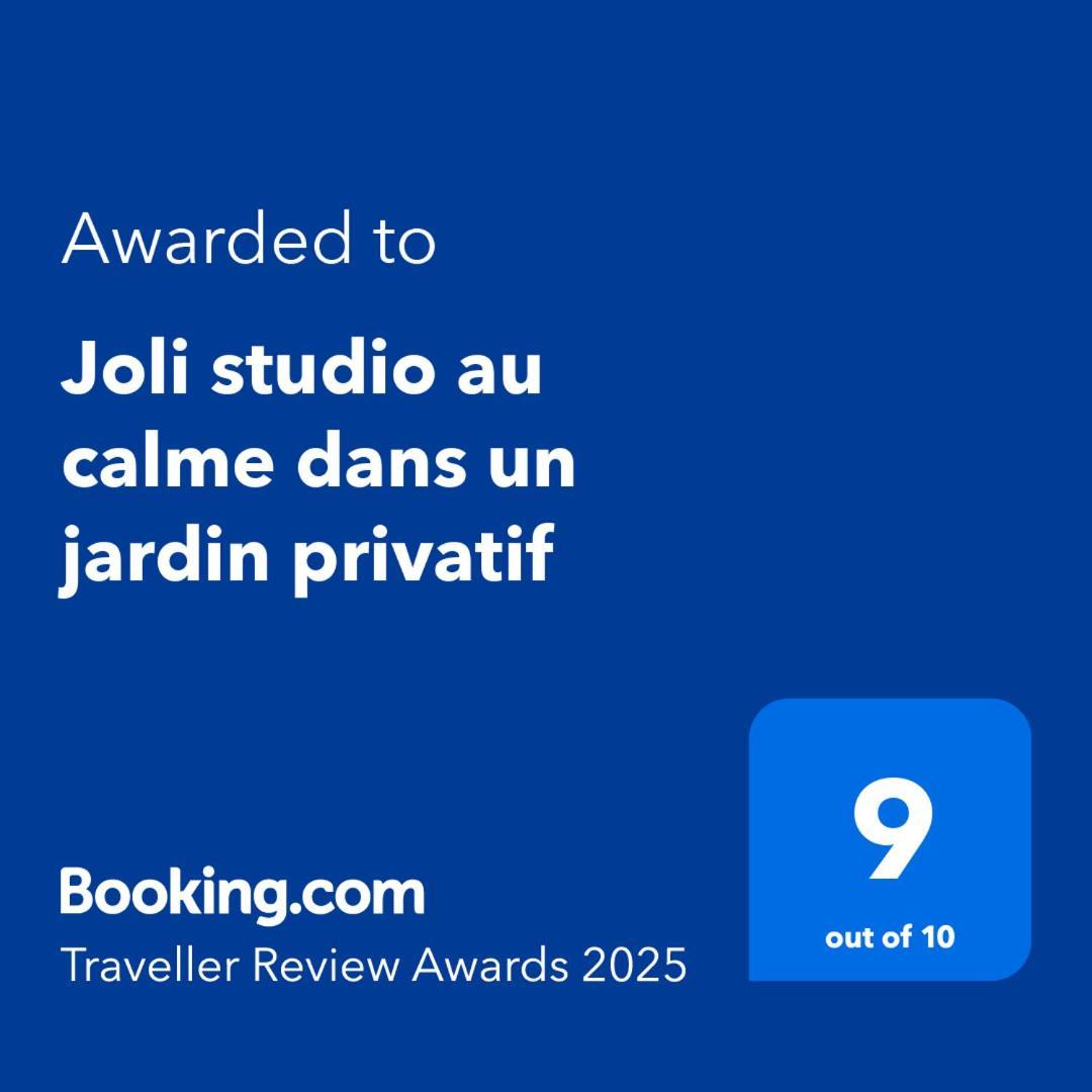 Joli Studio Au Calme Dans Un Jardin Privatif Ouistreham Buitenkant foto